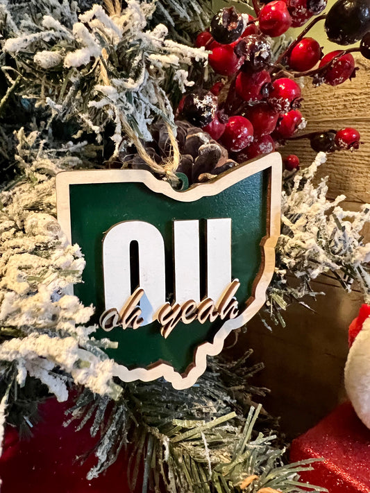 Ohio University OU Oh Yeah Ornament
