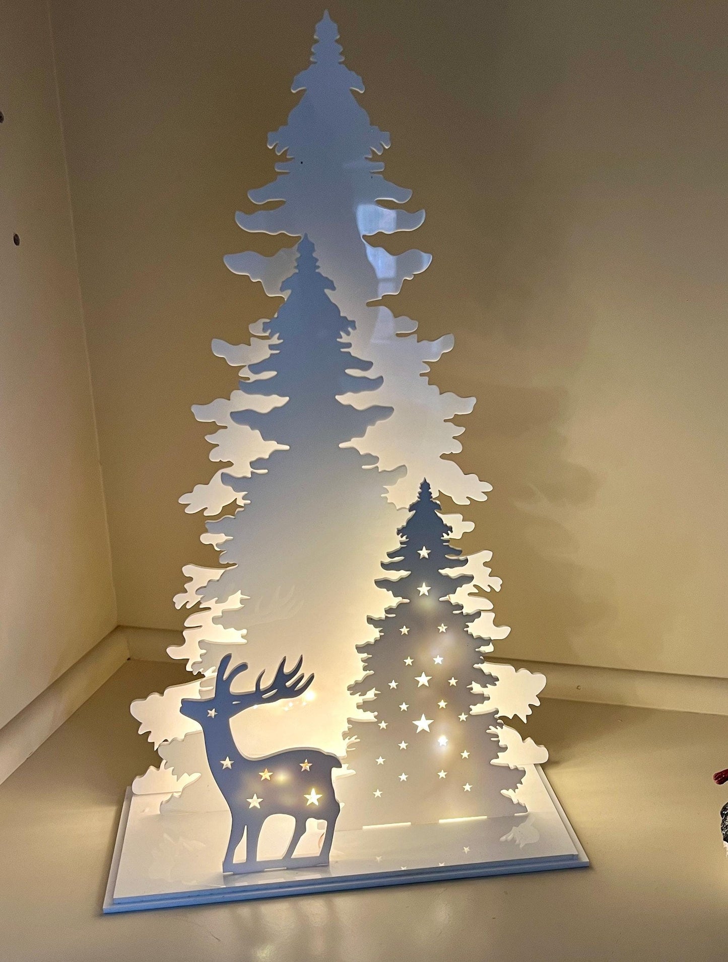 Holiday Tabletop Lighted Winter Trees