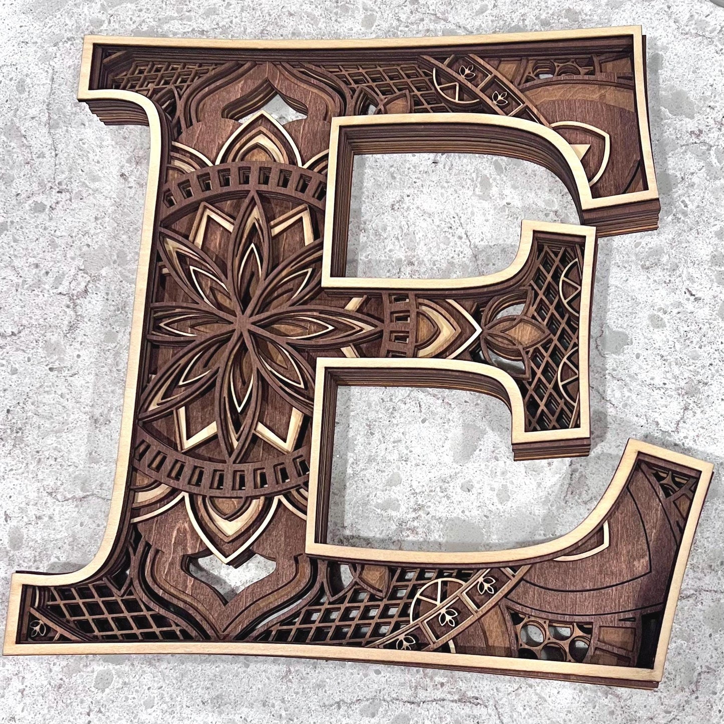 Handcrafted Layered Decorative Letter: Nursery & Wedding Decor
