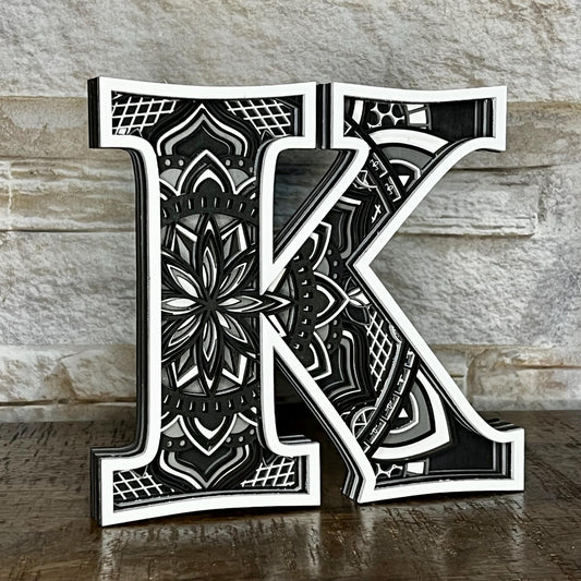 Handcrafted Layered Decorative Letter: Nursery & Wedding Decor