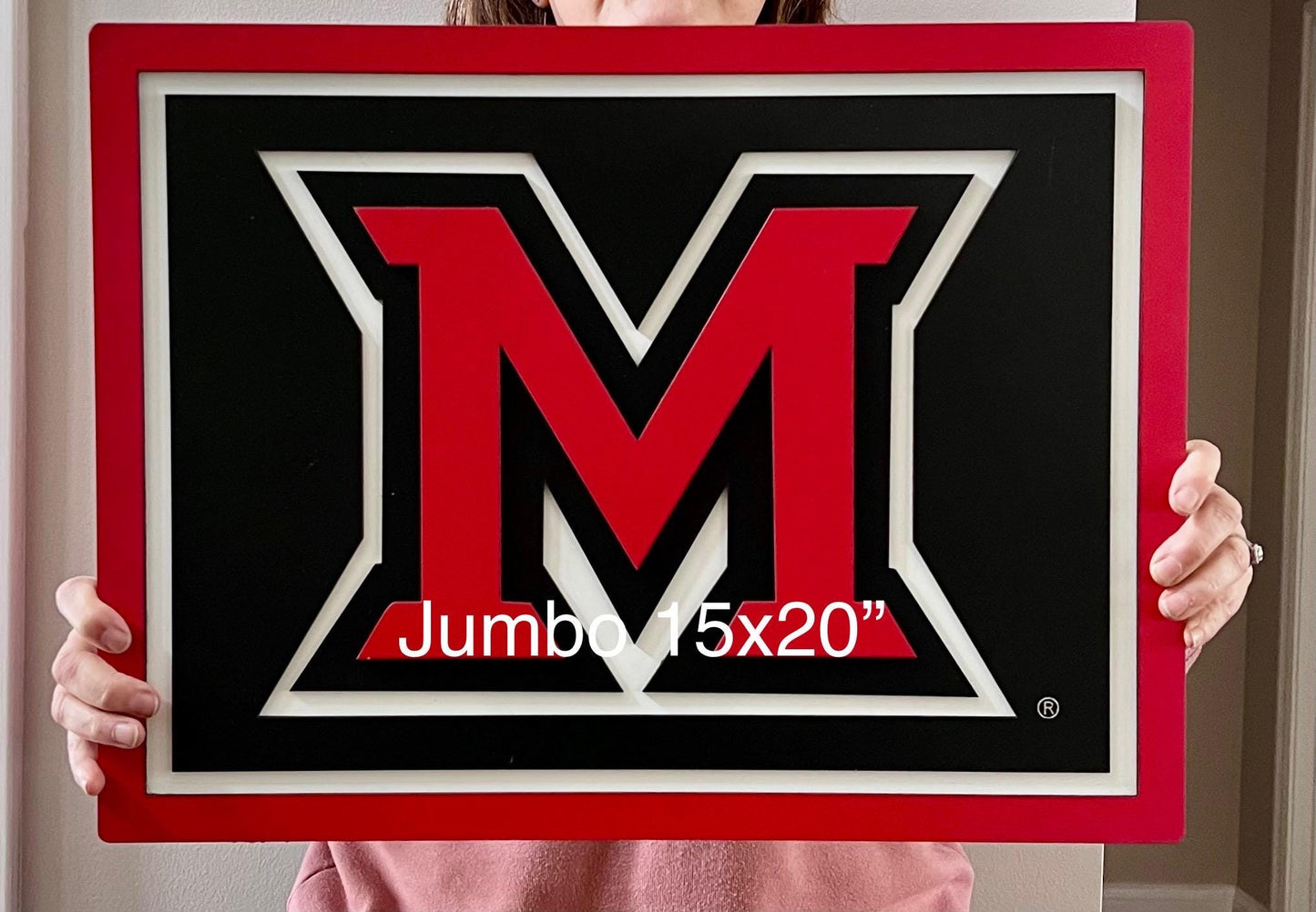 Miami University Ohio Layered Logo Sign