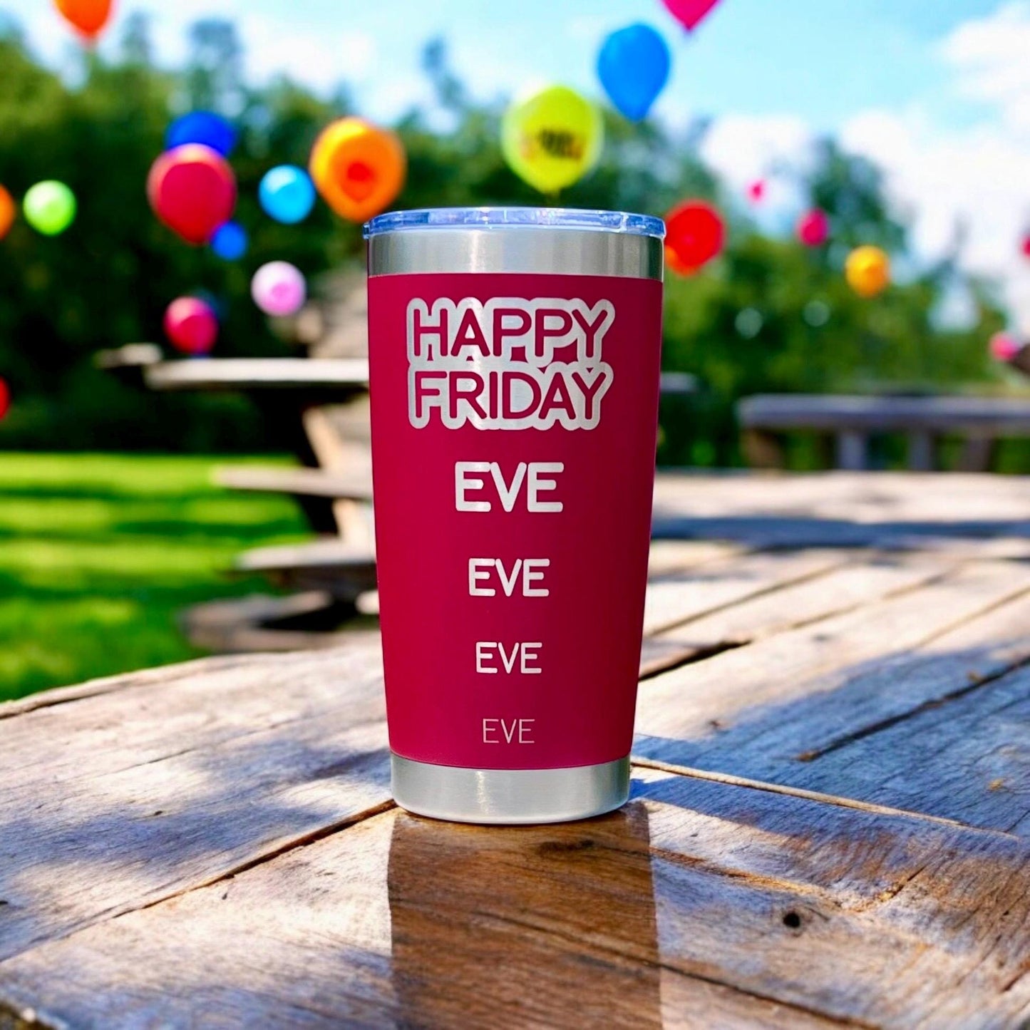 Happy Friday Eve Engraved Coffee Tumbler - 20oz