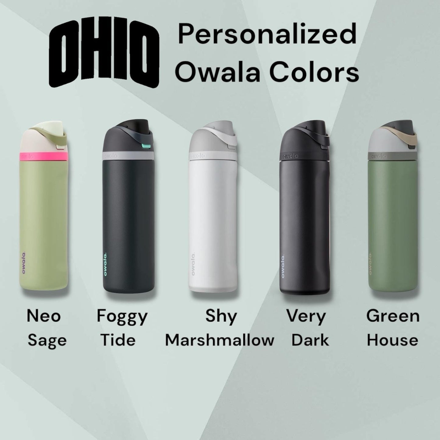 Ohio University Personalized Owala 24oz FreeSip Engraved Water Bottle