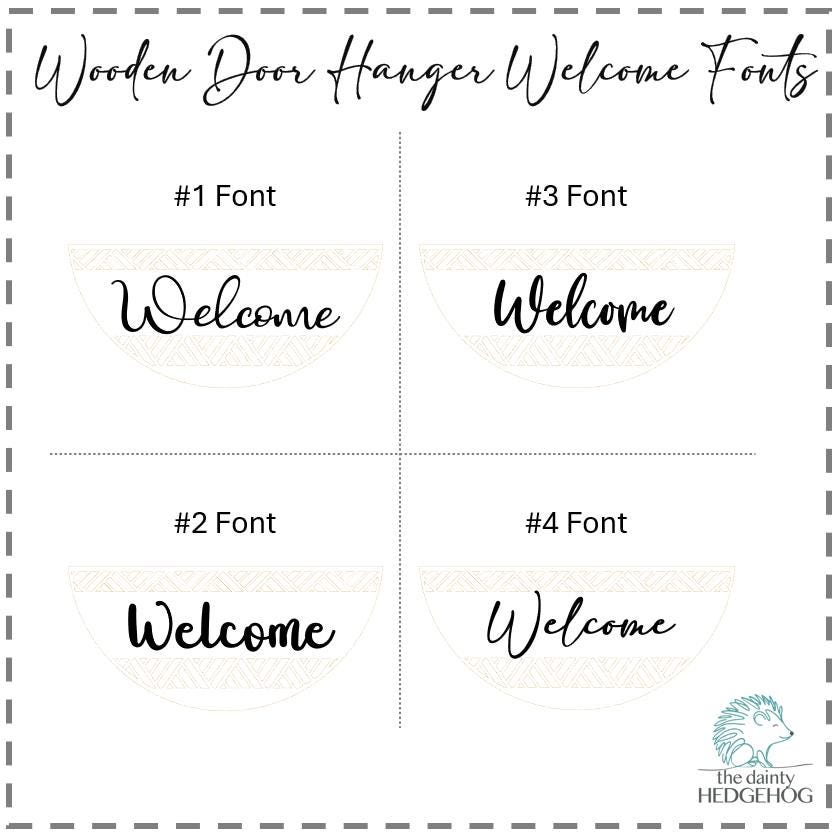 Personalized Last Name Door Hanger: Birch Wood Welcome Sign
