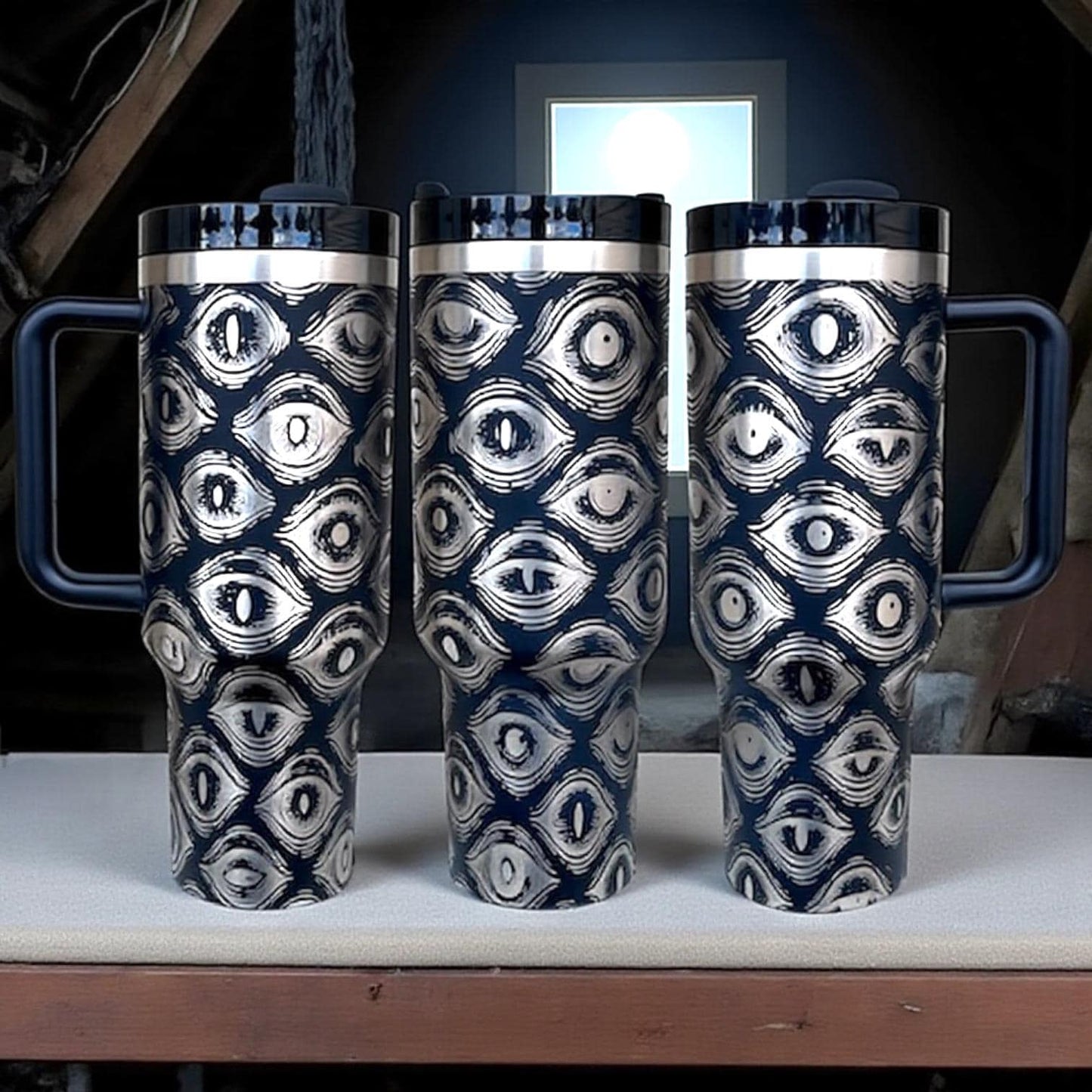 Halloween Tumblers: Ghosts and Spooky Eyes