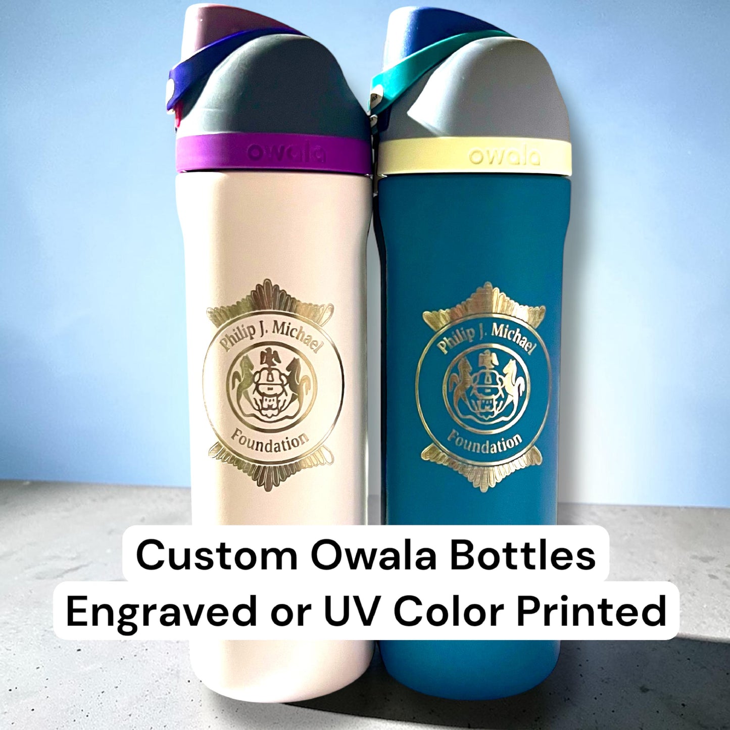Custom Logo Owala FreeSip Bottle | Engraved or UV Printed Team Corporate Gift