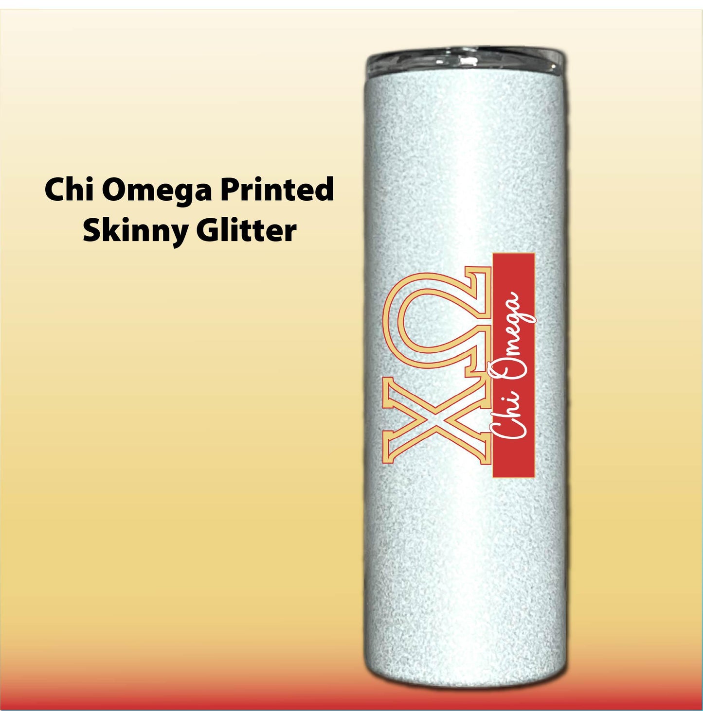 Chi Omega Greek Letter Tumbler | XO Sorority Name Overlay | Owala or Glitter Skinny