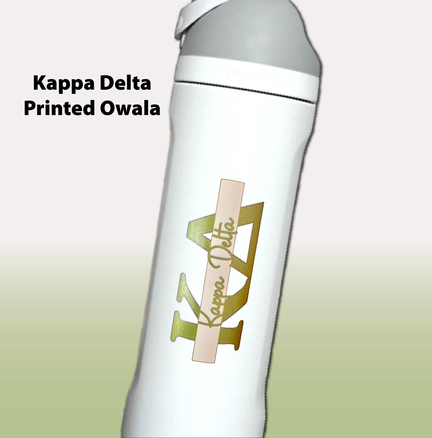 Kappa Delta Greek Letter Tumbler | KD Sorority Name Overlay | Owala or Glitter Skinny