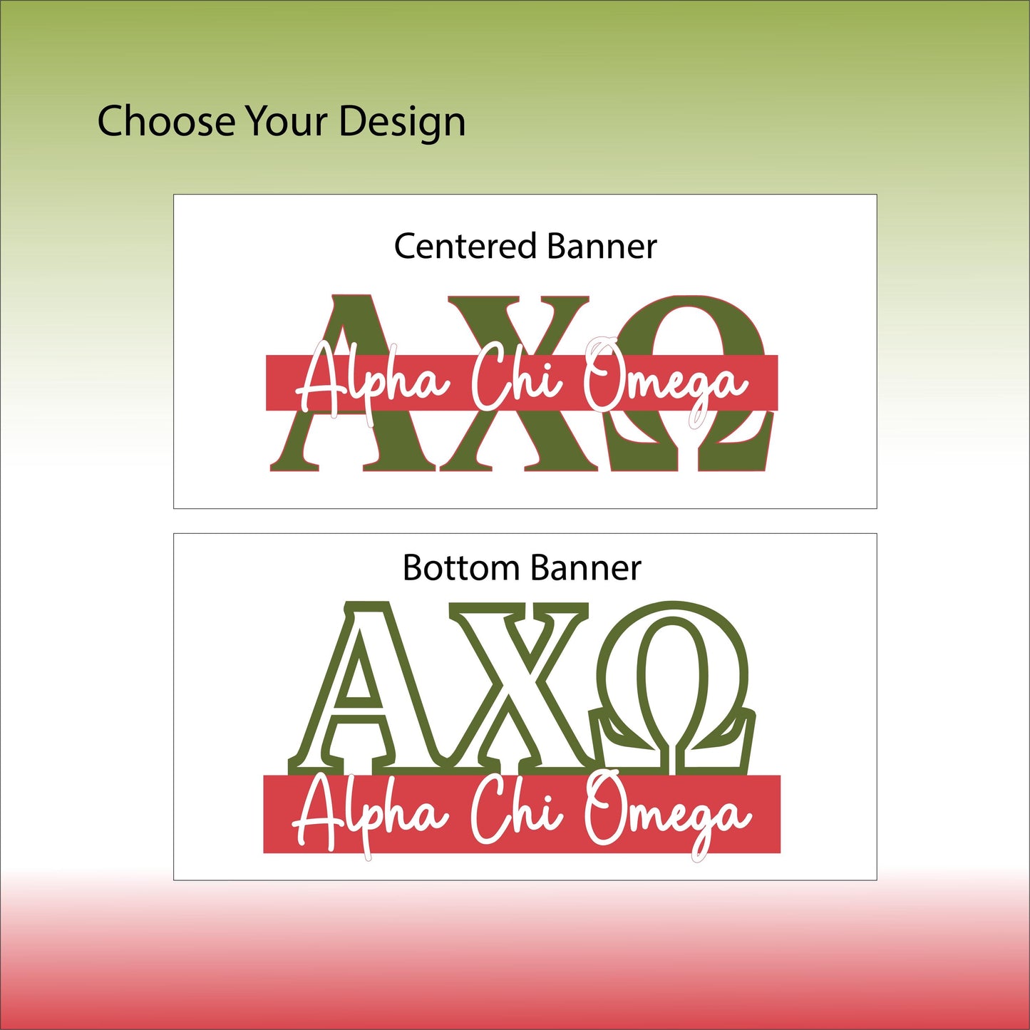 Alpha Chi Omega Greek Letter Tumbler | AXO Sorority Name Overlay | Owala or Glitter Skinny