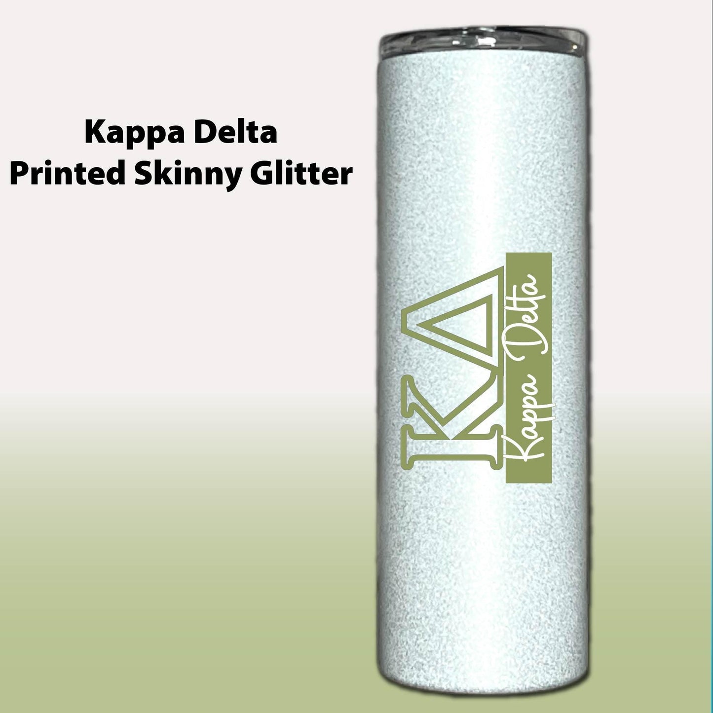 Kappa Delta Greek Letter Tumbler | KD Sorority Name Overlay | Owala or Glitter Skinny