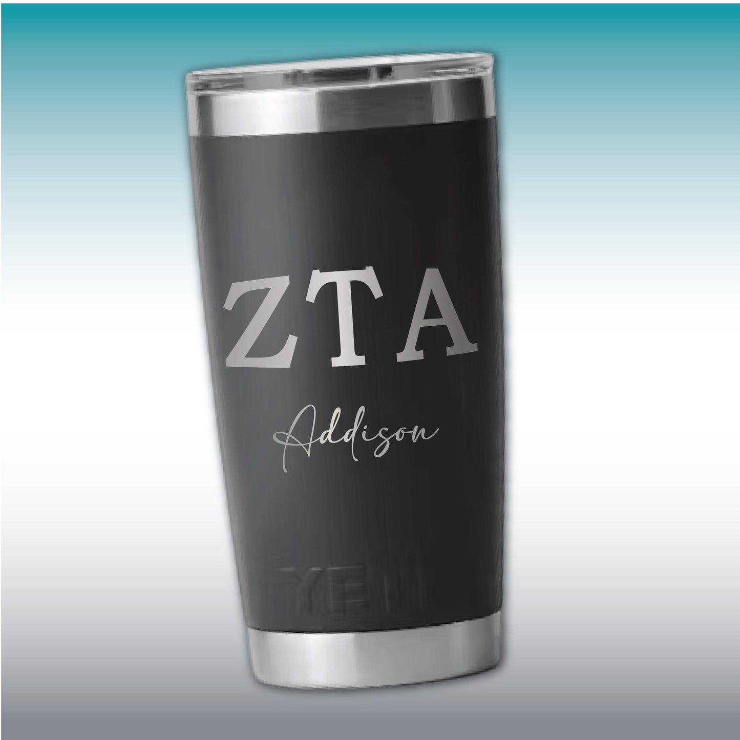 Personalized Zeta Tau Alpha YETI | Engraved ZTA Sorority 20oz Rambler