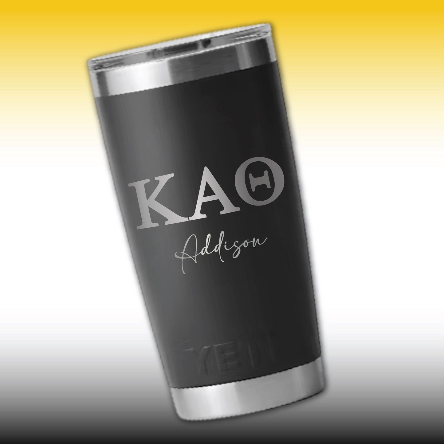 Personalized Kappa Alpha Theta YETI | Engraved Theta Sorority 20oz Rambler