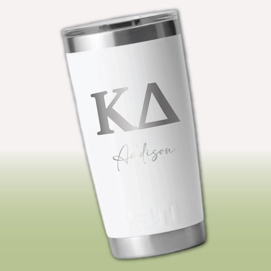 Personalized Kappa Delta YETI | Engraved KD Sorority 20oz Rambler