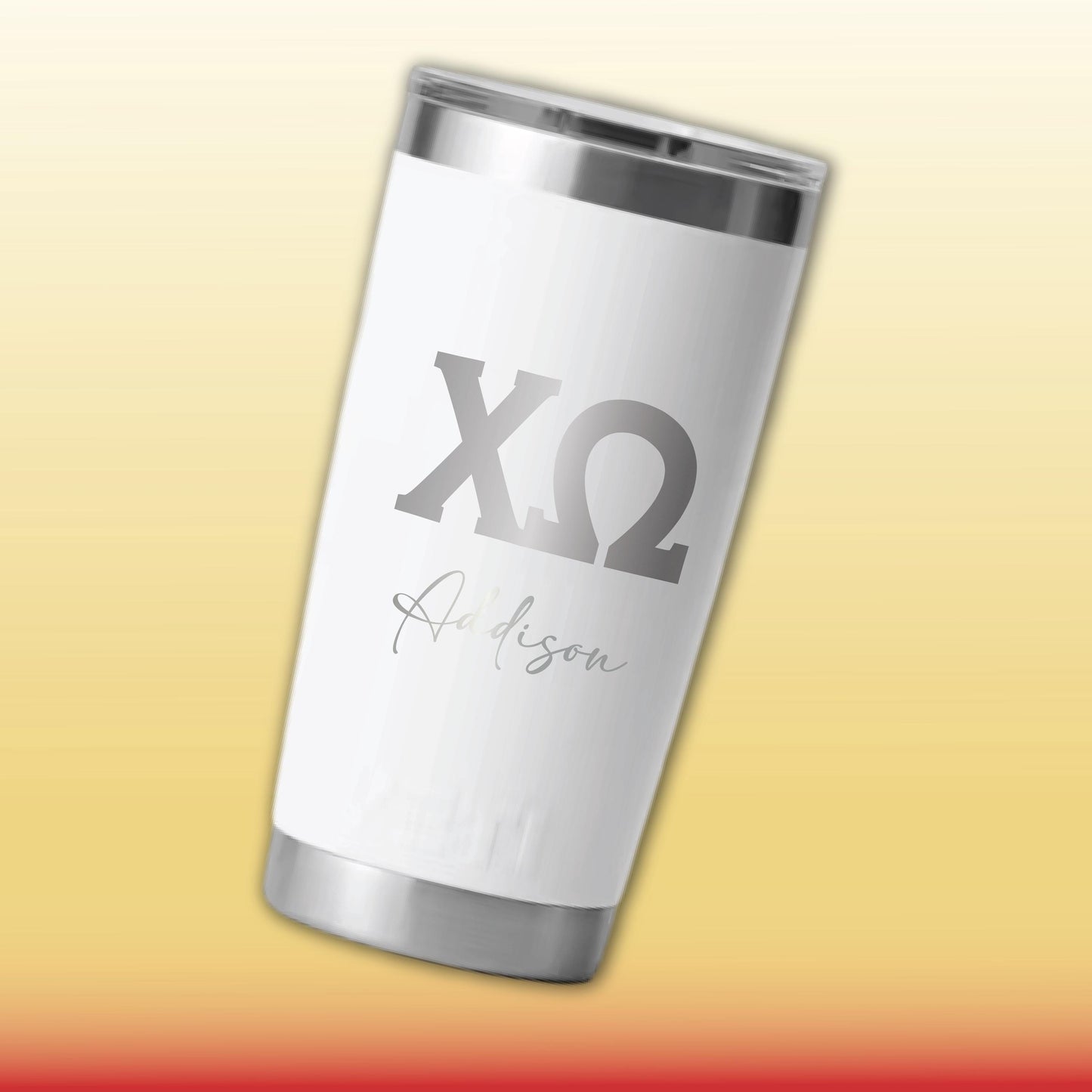 Personalized Chi Omega YETI | Engraved XO Sorority 20oz Rambler